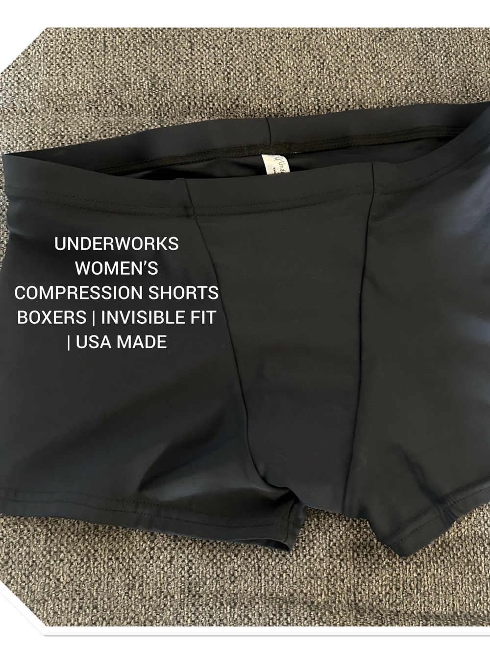 Underworks Women's Black Compression Pelvic Floor Shorts - Invisible Support